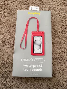 heyday Waterproof Tech Pouch - Red NIB
